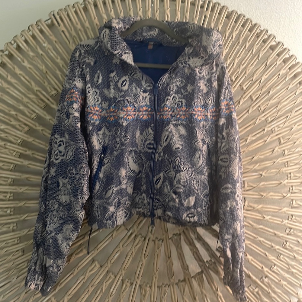 COPY - Free People windbreaker short/jacket set.NWOT. Embroidered with so many …